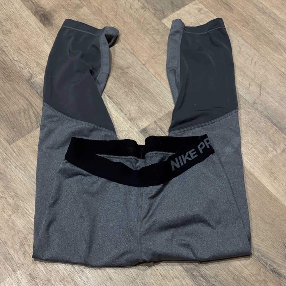 Nike Pro Charcoal and Black Leggings